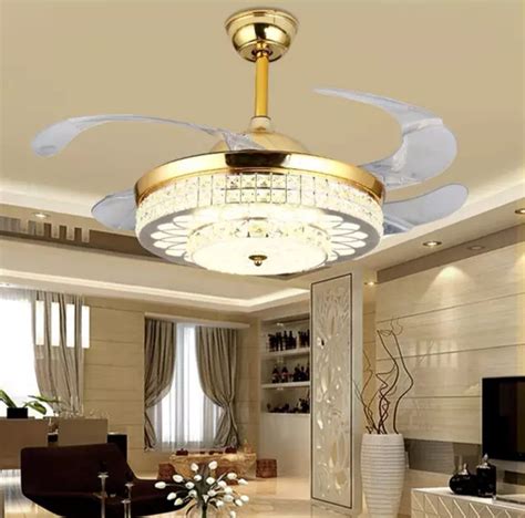 dekorativni luksuzni luster sa ventilatorom  blututom kupindocom