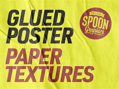 glued poster paper textures
