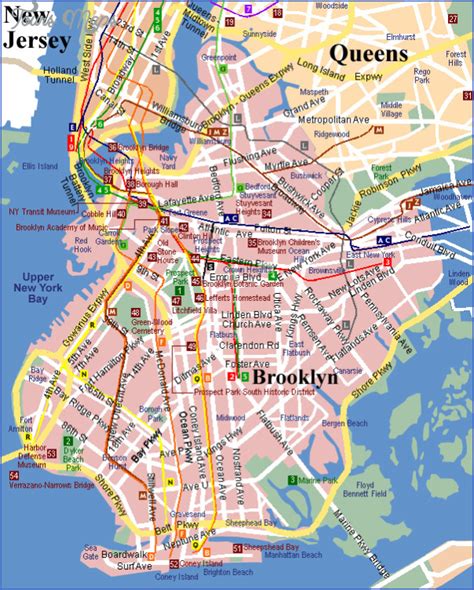 brooklyn  york map neighborhoods toursmapscom