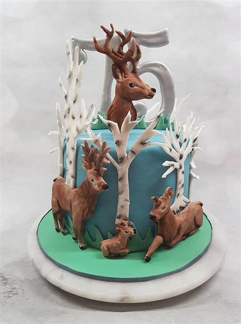 deer cake decorated cake  rina kazimierczak cakesdecor