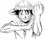 Piece Pages Luffy Coloring Template sketch template