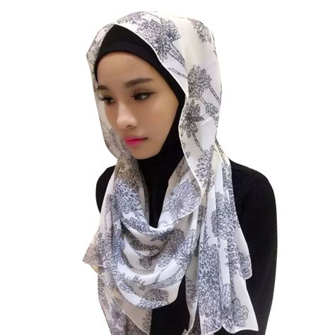 arab muslim chiffon head cover hijab islamic headwear scarf boho shawl headscarf ebay