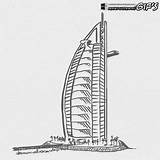 Burj Arab Al Khalifa Drawing Dubai Sketch Drawings Architecture Draw Malen Zeichnen Und Pencil Easy Minimalista Building Buildings Template Decorativos sketch template