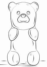 Gummy Bear Coloring Pages Drawing Draw Bears Printable Kids Step Song Supercoloring Outline Print Science Ausmalen Colouring Gummi Tutorials Ausmalbild sketch template