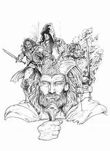 Coloring Thorin Oakenshield sketch template