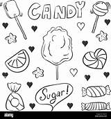 Candy Draw Doodle Alamy Hand Style sketch template