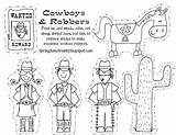 Cowboy Puppets Paper Printables Pirate Fairy Puppet Color Stick Cowboys Crafts Treats Spring Time Finger Springtimetreats Cowgirl Coloring Cow Choose sketch template