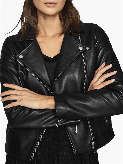 women basic black leather jacket women jacket mauvetree