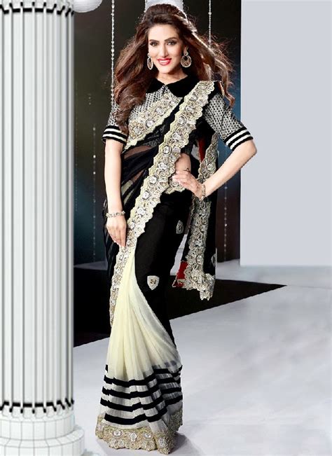 black designer saree collection black saree designs with shades indian black saree for slim