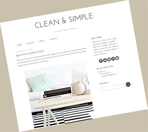 responsive blogger template clean  simple
