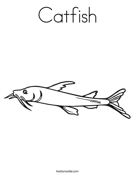 catfish coloring page twisty noodle