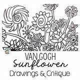Gogh Van Sunflowers Coloring Sunflower Critique Drawing Pages Students Add Einstein Sheets Baby Print Book Drawings Paintingvalley Getting Details sketch template