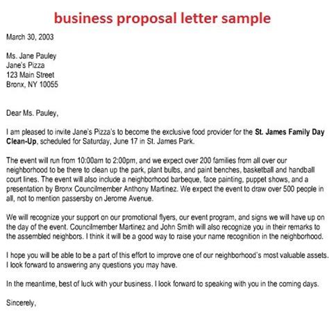 proposal picture business sample cakepinscom proposal letter