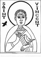 Deacon Pages Coloring Vincent St Ministry Saints Template Saint sketch template