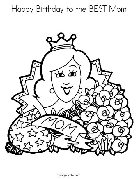 happy birthday coloring pages  mom coloring home