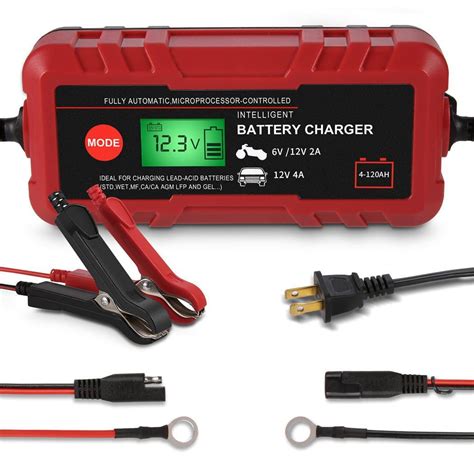 car battery chargersmaintainer vv fully automatic battery charger  cars motorcycle