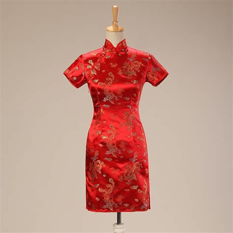 special offer fashion red chinese traditional women s satin cheongsam