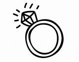 Coloring Ring Engagement Wedding Rings Diamond Coloringcrew Designlooter Anillos Para Template sketch template