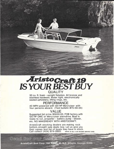 1977 aristocraft boat corp ad the aristocraft 19