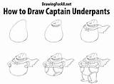 Underpants Captain Drawing Draw Comic Book Step Drawingforall Characters Books Character Drawings Comics Learn Lesson Kids Paintingvalley sketch template