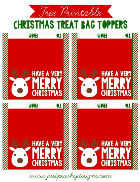 peachy designs  christmas treat bag toppers christmas treat