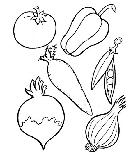 fruits  vegetables coloring pages momjunction