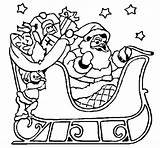 Colorear Trineo Claus Babbo Slitta Sleigh Disegno Stampare Navidad sketch template