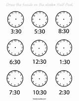 Clock Draw Past Half Coloring Hands Till Quarter Favorites Login Add Built California Usa sketch template