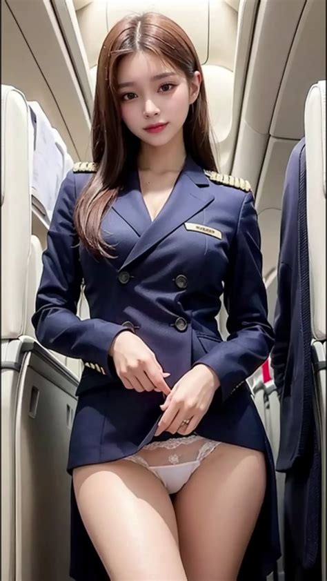 ai art lookbook sexy flight attendant cosplay 스튜어디스 승무원 화보 ai art
