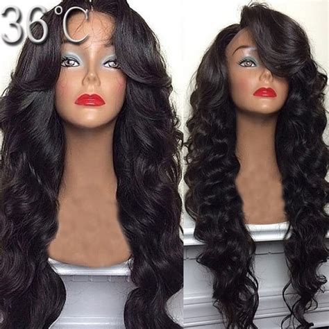 150 Density Natural Wave Human Hair Wigs Glueless Lace
