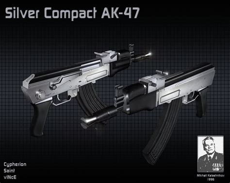 Silver Compact Ak 47 Counter Strike 1 6 Skins Rifles