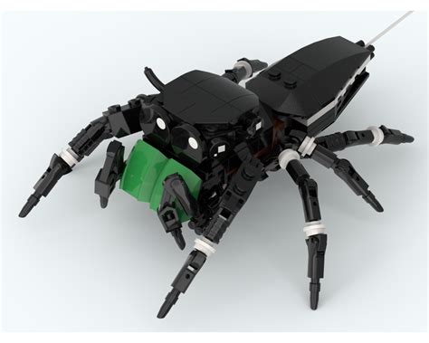 lego moc cute jumping spider  trifalger rebrickable build  lego