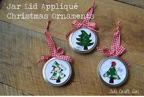 jar lid applique christmas ornaments