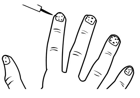 fingernails coloring page