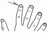 Nail Coloringhome Fingernail Fingernails sketch template
