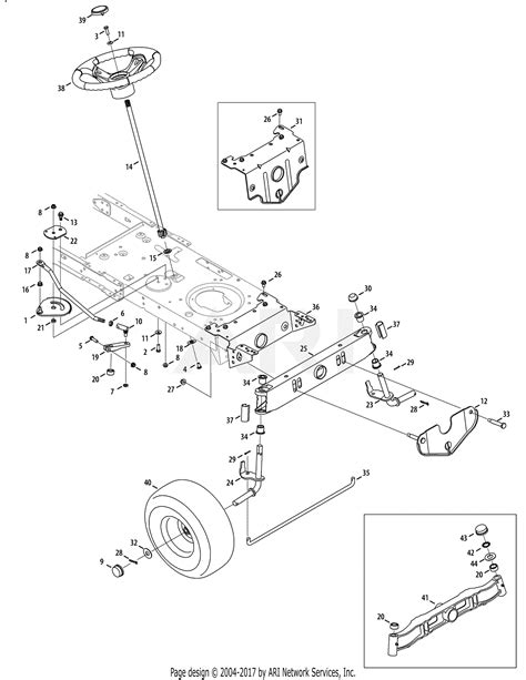 troy bilt ankg pony  parts diagram  steering front axle