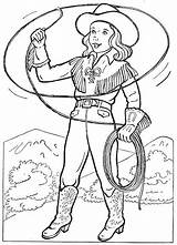 Cowgirl Coloring Pages Cowboy Color Getcolorings Little Printable sketch template