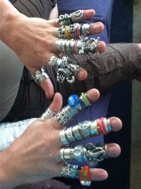 women wearing lot  rings images  pinterest big rings chunky rings  jewelery