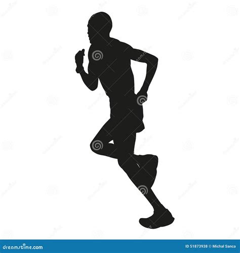 marathon runner silhouette stock vector image