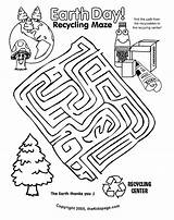 Earth Recycling Coloring Kids Pages Printable Worksheets Maze Recycle Sheet Mazes Activity Sheets Spookley Bin Save Activities Colouring Clipart Easy sketch template