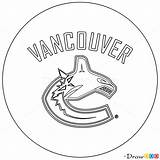 Canucks Vancouver Draw Logos Hockey Step Drawing Nhl Tutorials sketch template