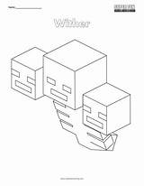 Minecraft Coloring Wither Pages Printable Do Color Kolorowanki Print Book Lego Fun Printables Popular sketch template