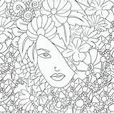 Coloring Pages Adult Faces Printable Choose Board Book Etsy sketch template