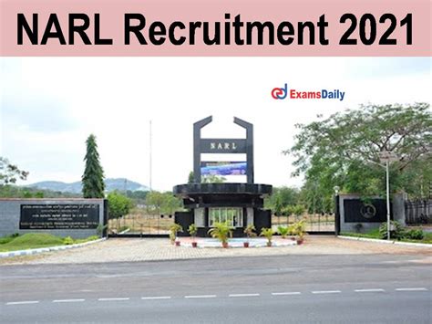 narl recruitment  salary rs  pm