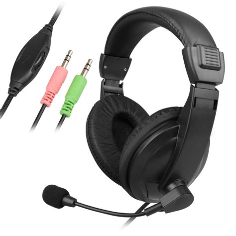 wired handsfree stereo gaming headset  microphone mm  ear pc headset  adjustable