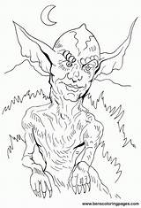 Gremlin Coloring Pages Gizmo Mohawk Template Please sketch template