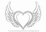 Wings Heart Draw Drawing Hearts Easy Coloring Pages Step Drawings Drawingtutorials101 Pencil Tattoo Colouring Adult Comments Learn Paintingvalley Coloringhome sketch template
