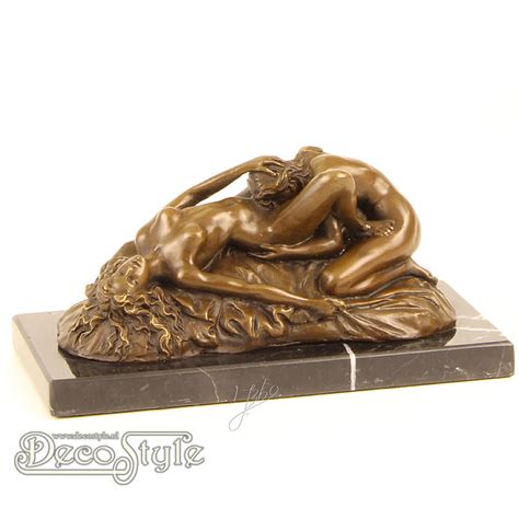 Bronze Sculpture Of Lesbian Couple Having Sex In Bed