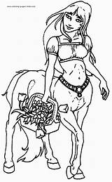 Coloring Pages Centaur Fantasy Female Medieval Printable Kids Color Centaurs Sheets Creatures Gif Book Adult Girl Horse Anime Choose Board sketch template