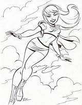 Bruce Timm Dc Comic Supergirl Coloring Superhero Pages Drawing Girls Choose Board sketch template